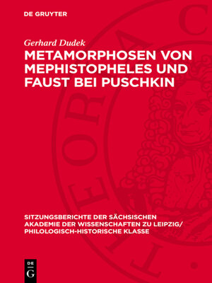 cover image of Metamorphosen von Mephistopheles und Faust bei Puschkin